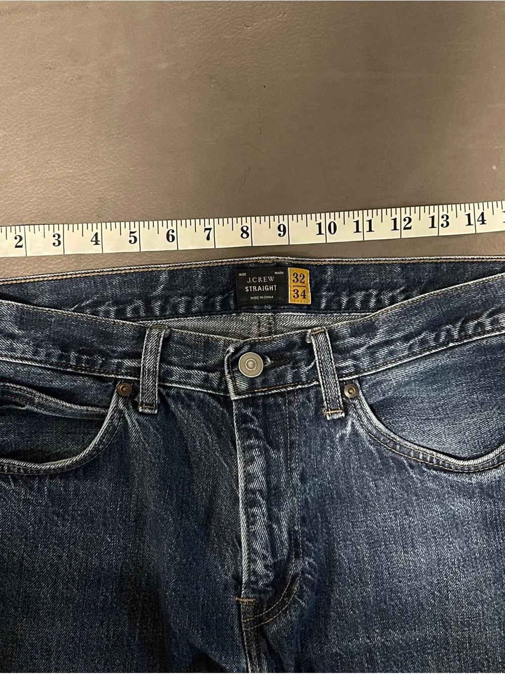 J. Crew Men's Straight Jeans in Medium Blue Wash